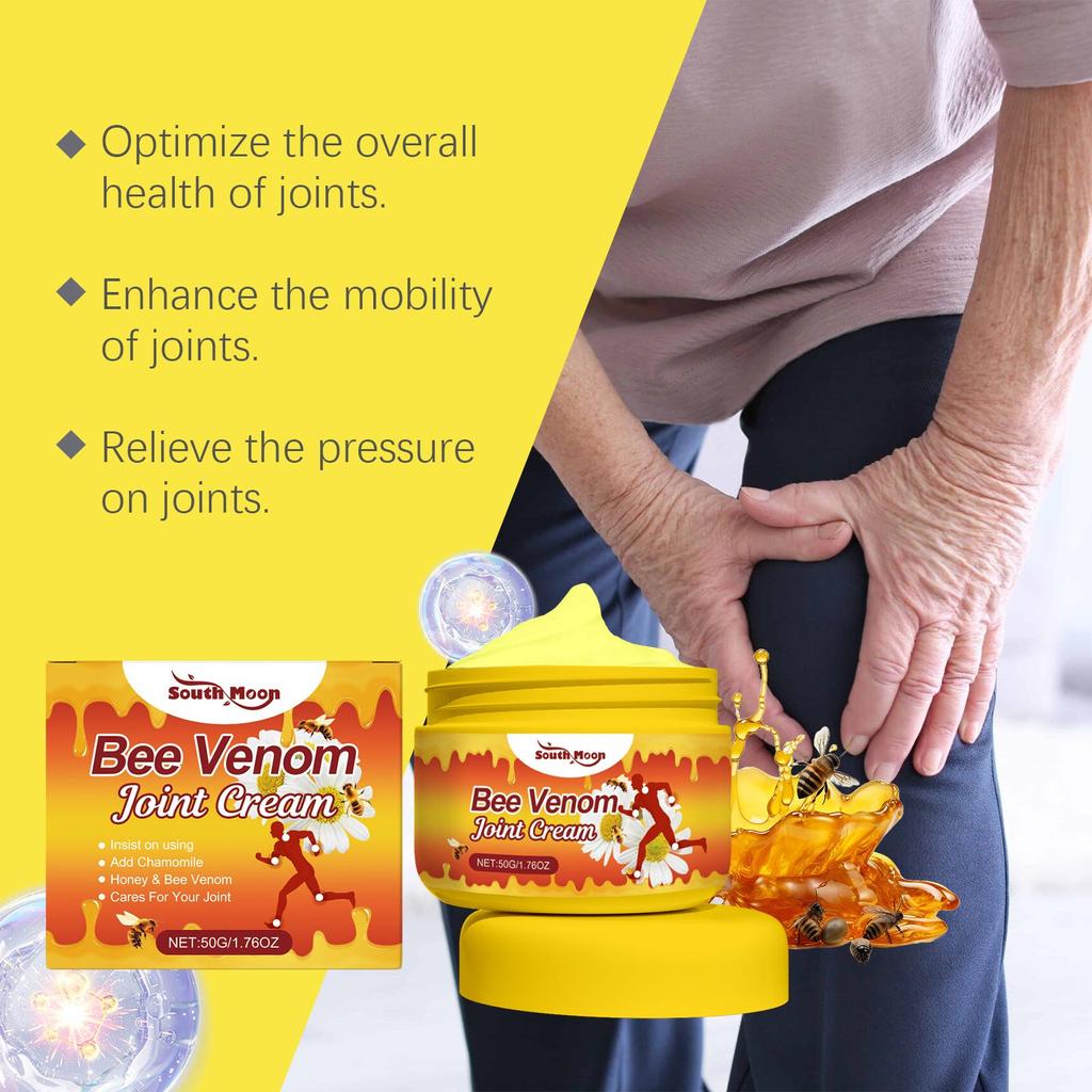 South Moon Bee Venom Joint Care Cream, Relieves Joint Discomfort, Relaxes Tense Muscles Massage Cream 50g