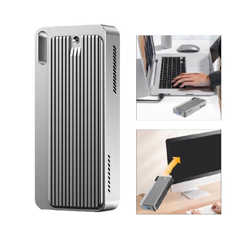 USB4.0.0 40Gbps Aluminum Enclosure Case M.2 NVMe Drive Fast Transfer Speed Fan Replacement for 2242 2260 2280