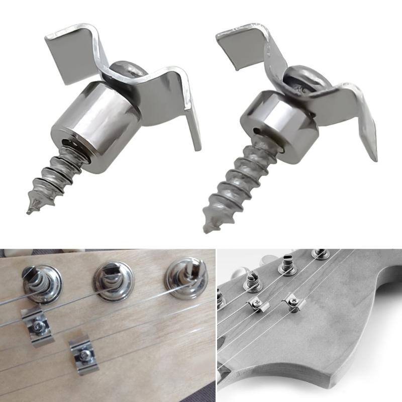 10pcs Musiclily Metal Vintage String Guides Guitar String Trees Retainers Improving Tuning Accuracy