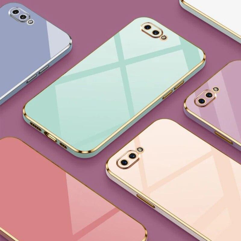 For Honor 10 Case Honor 10 Phone Case Honor 10  Cover COL-L29 COL-L19 Luxury Square Plating Shockproof Back Cover