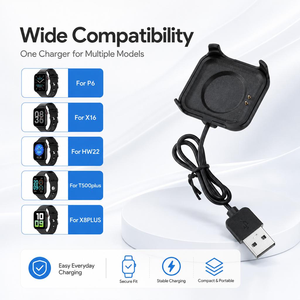 1 szt. Magnetyczna ładowarka do smartwatcha Kabel do ładowania smartwatcha Adapter USB do ładowania dla smartwatcha HW22 7