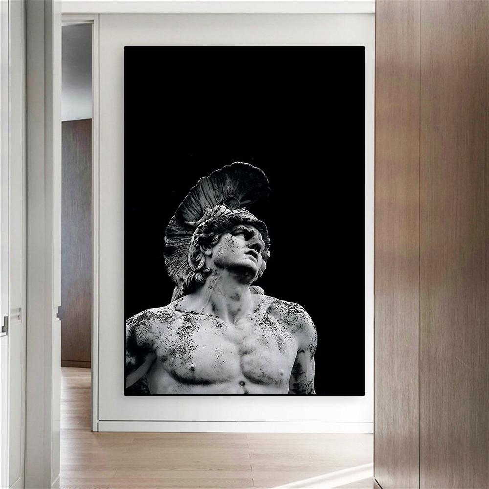 Modern Abstract Greek Statue Poster Zeus Plaster Sculpture Art Canvas Painting David Art Prints Wall Picture for Living Room