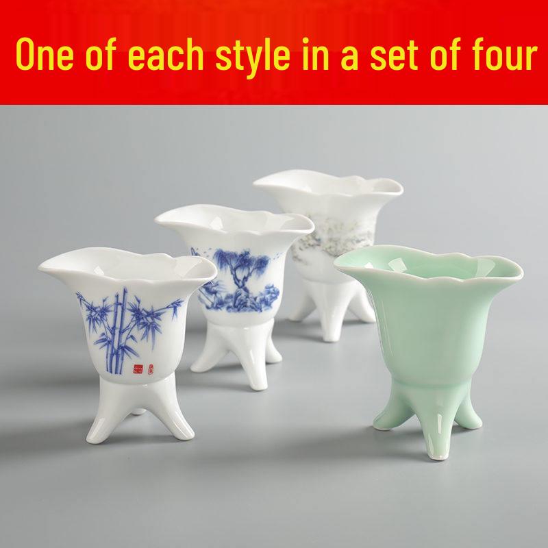 Emperor Celadon Ceramic Wine Set: Choose One or Two Retro Chinese Baijiu Cups