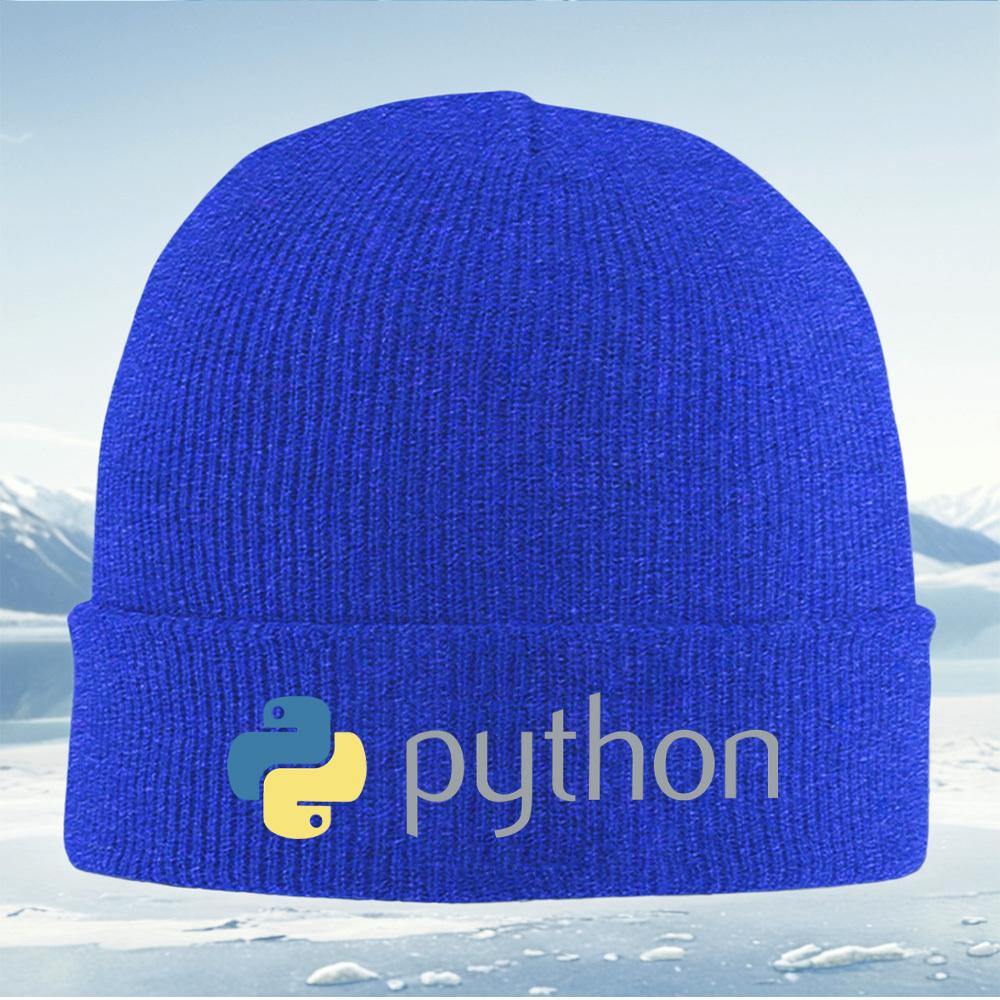 Snake Logo Python Programming Code Men Women Unisex Knitted Hat Beanie Pullover Cap Winter Thermal Warm Christmas Outdoor Cyclin