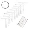 SPEEDWOX Guitar Radius Gauge Set String Action String Height Scale Pocket Size Stainless Steel Radius Measurement for Guitars with Storage Strap