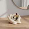 Cupped Hands Jewelry Dish MultiFunctional Resin Hand Holder Elegant Design Shaped Key
