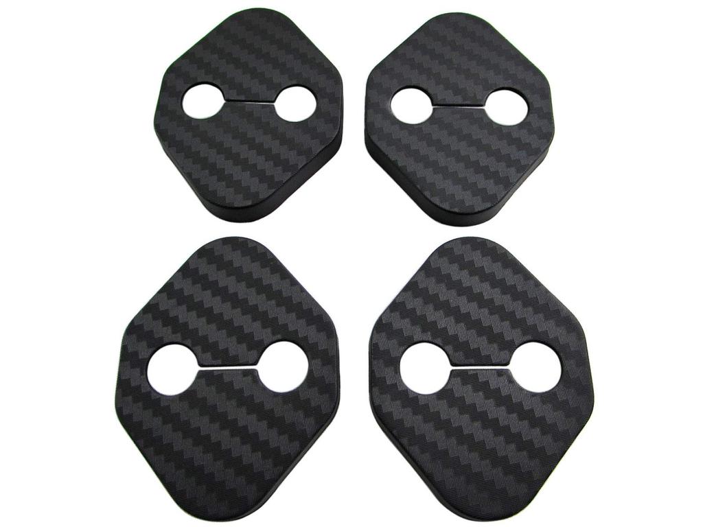 BRIGHTZ Carbon Fiber Door Striker Covers for Toyota Camry AXVH (4-Piece Set) AXVH70/AXVH75 (Models H70/H75) [STRIKER-002-4PC]