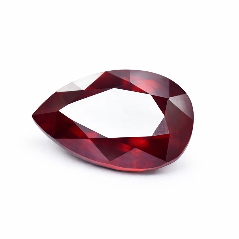 Natural Red Ruby Loose Gemstone Flawless 20 ct Pear Cut for Jewelry Making and Gem Collections