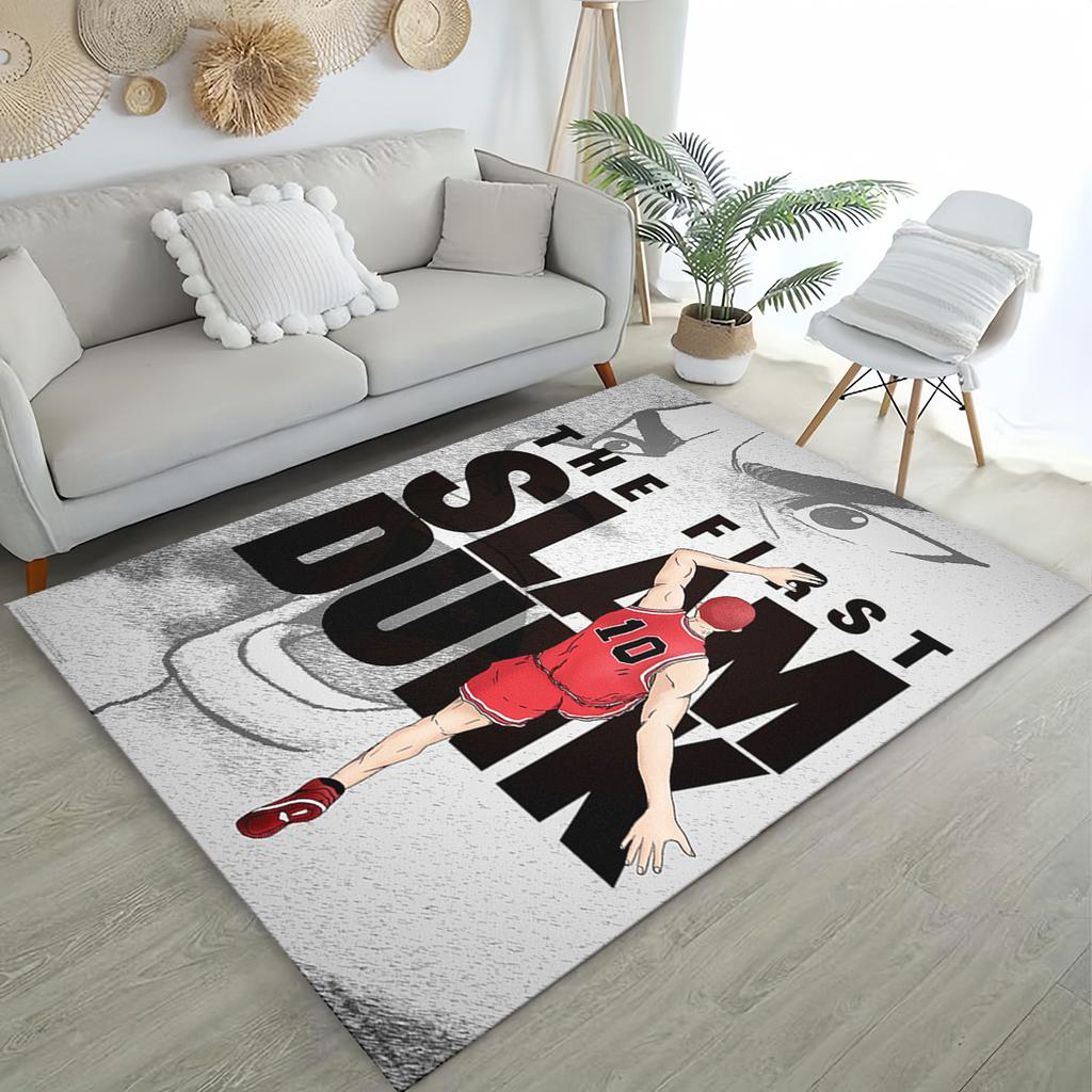 SHOHOKU 27 Style New SLAM DUNK Cartoon Basketball Anime Carpet Rug for Living Room Bedroom Home Sofa,Kid Play Non-slip Floor Mat