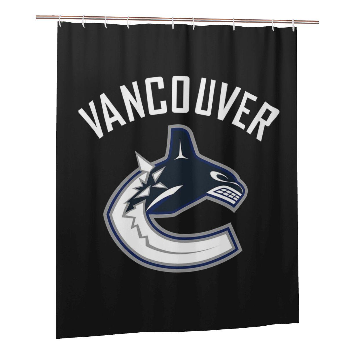 

Vancouver Hockey Canucks Essential Active Shower Curtain Bathroom Polyester Waterproof Bath Curtains With Hooks W60H190(CM)-1 Pcs