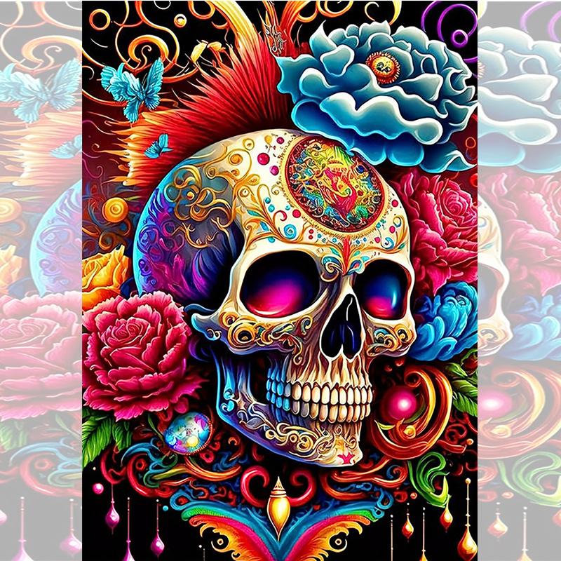 5D New Collection 2025 Diamond Embroidery Skull Legends Mosaic Art Kits Scenery Hanging Paintings Cross Stitch Gift