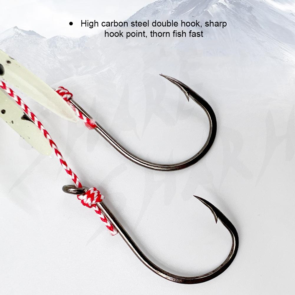 1PC 10/12/15CM Simulated Squid Lure Bait With Double Hook Sea Fishing Luminous Fake Bait Fishing Supplies