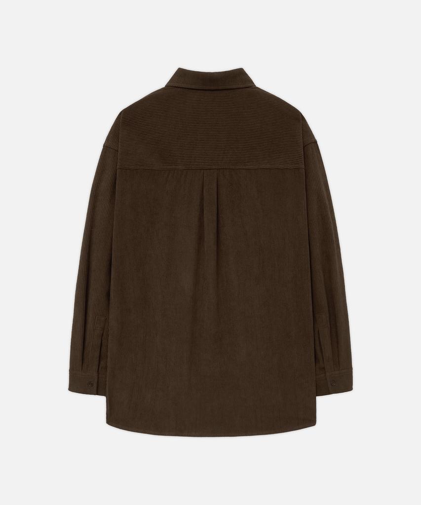 DRAW FIT Oversized Corduroy Alex Shirt [Brown]