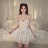 Sex lingerie suspender lace seduction nightdress steel ring gather lace-up pure desire pajamas A sexy flirting