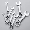 Reversible Combination Stubby Spanner Quick Open Short Handle Ratchet Socket Wrench 8mm-19mm CR-V Steel Bike/Auto Repair Tool