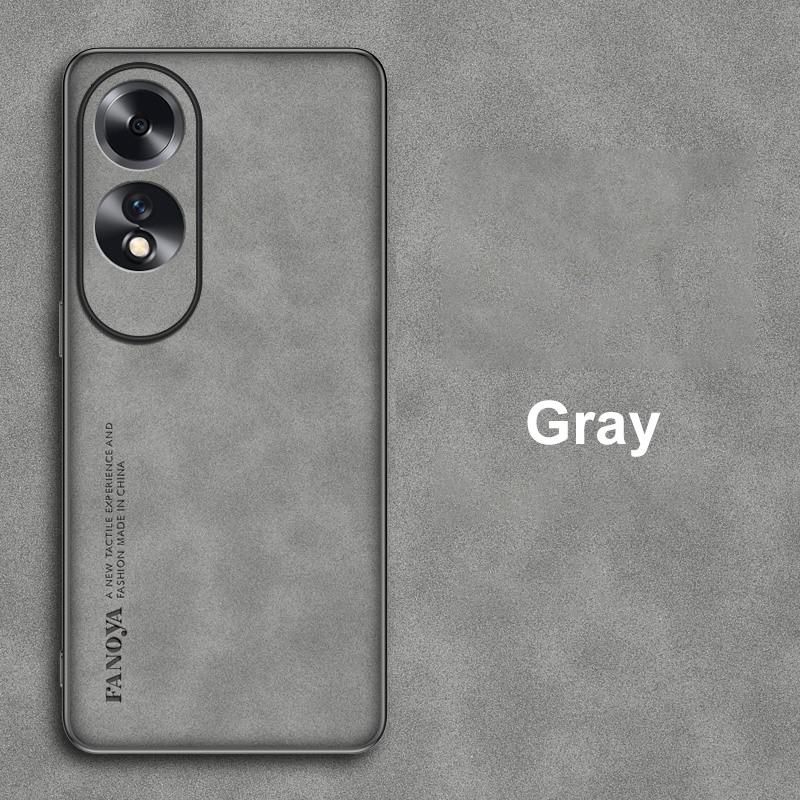 

Для OPPO A60 Чохол Розкішний Шкіряний Чохол для Телефону Для OPPO A60 4G Задня Кришка Бізнес Матовий Силіконовий Ударостійкий Повний Захист For OPPO A60 4G сірий колір