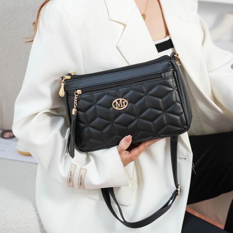 Small and medium bags Crossbody summer women's mini new medium mother bags Soft leather rhombus embroidered women's bags Mobile phone satchel