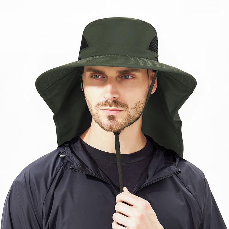 Outdoor Wide Brim Sun Protection Fisherman Hat with Neck Flap