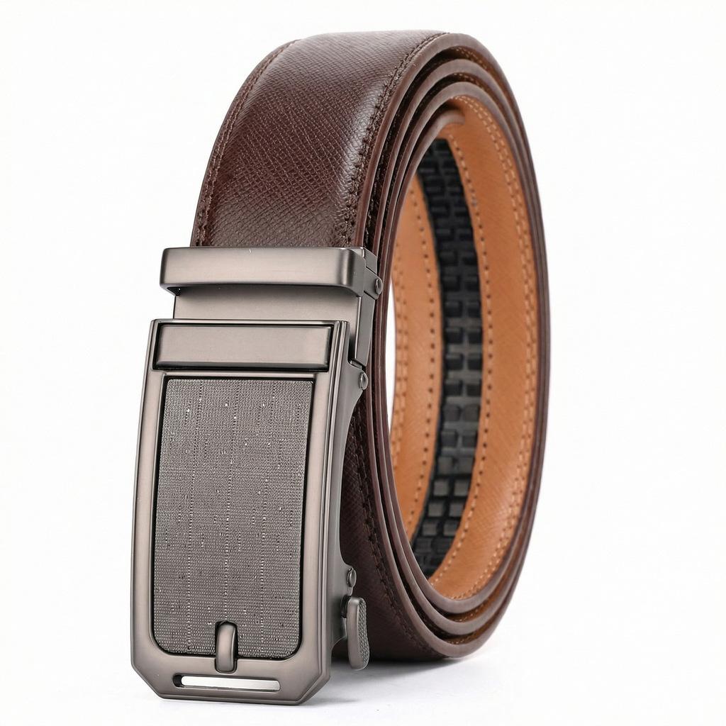 Мужской ремень с автоматической пряжкой Мужской Новый Высококачественный Универсальный Ремень Молодежный Ремень 110cm