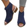 2025 noi sandale modă tricotate toc gros sandale cu gură de pește pentru femei sandale cu un singur pedal