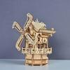 Adult 3D Wooden Puzzle Windmill Music Box Handmade DIY Crafts Model Set Ladies Birthday and Christmas Gift