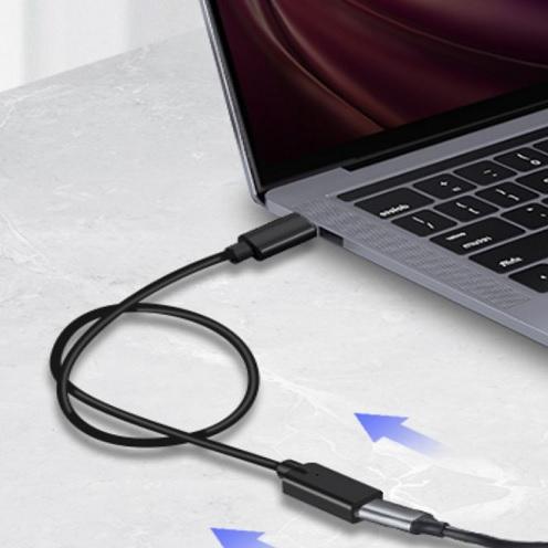 30cm USB 3.1 Type C Male to Female Charging Data Extension Cable Cord Line Black