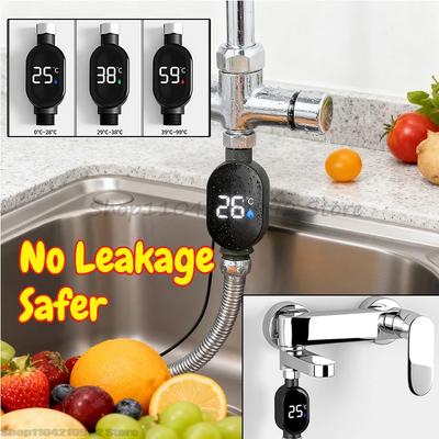 Černý Koupelnový LED Displej Domácí Voda Sprchový Teploměr Voda Přesné Měření Teploty Chytrý Měřič Koupelnové Vybavení