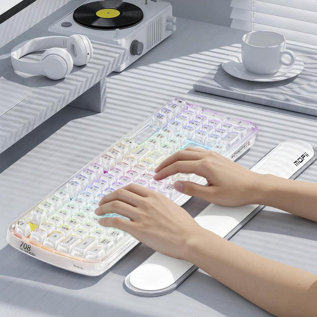 Crystal Arc RGB SK-708CDM Wireless Bluetooth Tri-Mode Keyboard