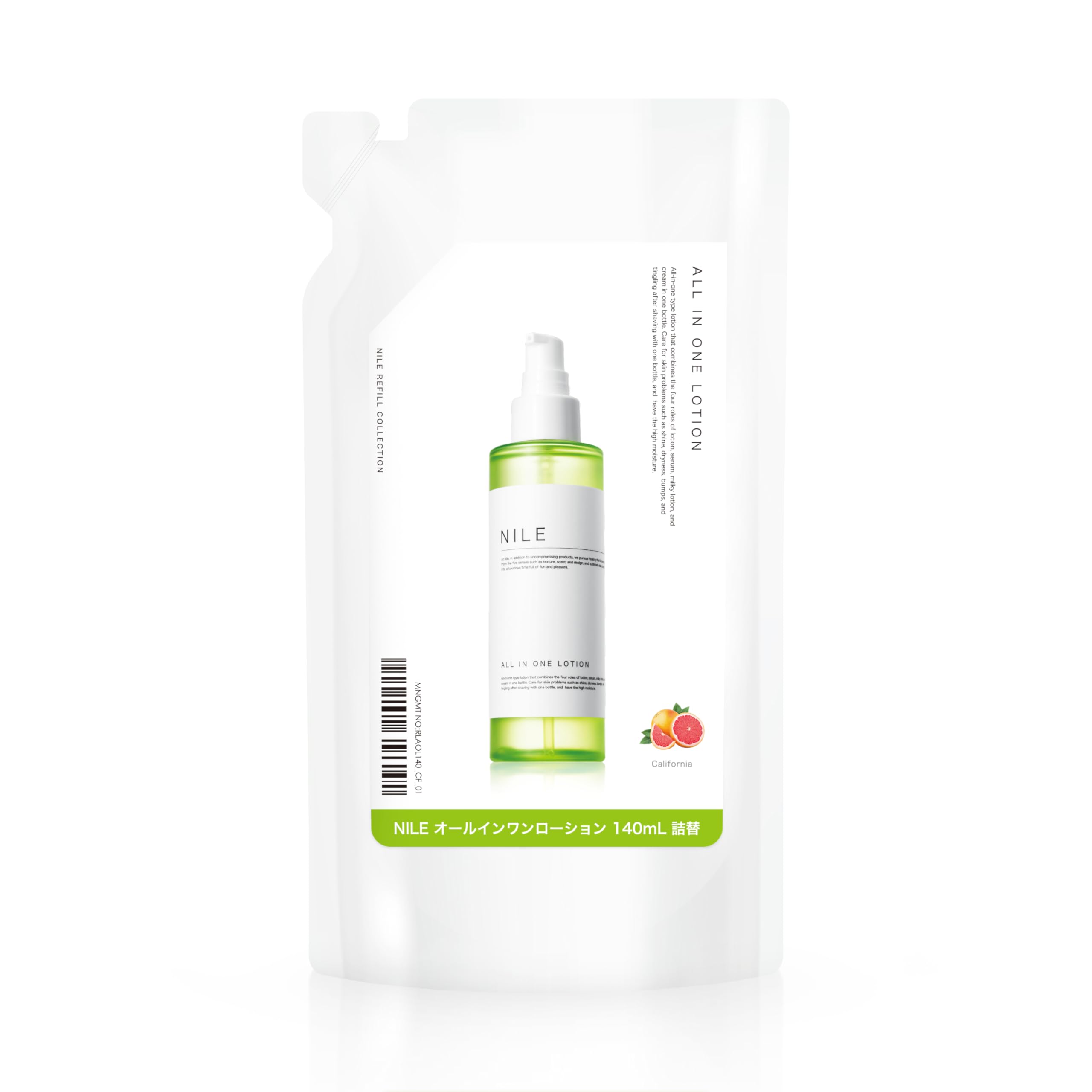 

NILE Skincare Aftershave 140ml Grapefruit All-in-One Lotion, Men s Refill, (California Scent)