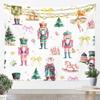 Kids Christmas Nutcracker Tapestry for Bedroom  Winter Snowflake Wall Tapestry for Boys Girls Christmas Tree Hanging Wall Art