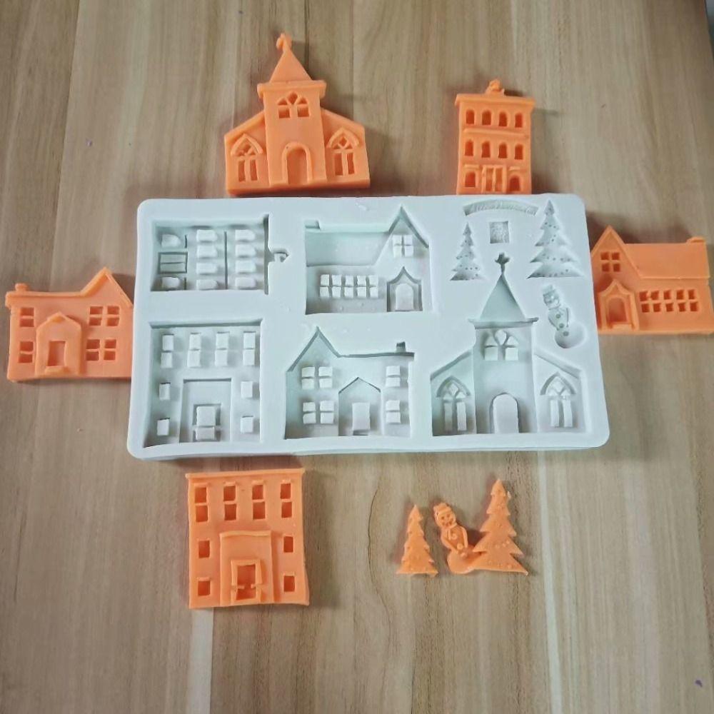 Grey Fondant Mould Silicone Castle Cake Decoration Mold Easy To Use ...