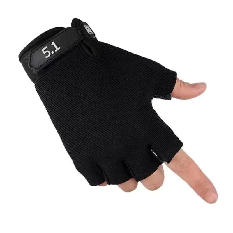 

All Year Round Half Finger Gloves Men s Outdoor Fitness Sports Thin Section Breathable, Non-Slip, Wear-Resistant Open Finger Cycling Gloves Women Normal 1. Black M