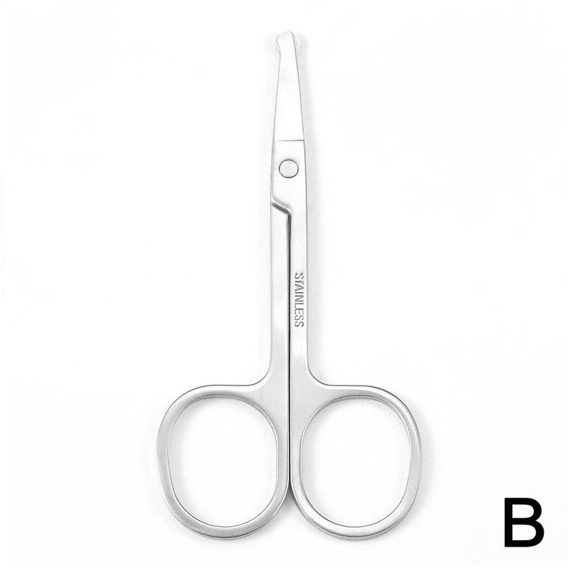 

Многофункциональные стальные ручные ножницы для стрижки волос в носу, головка ножниц, инструмент для стрижки B X6E4 silver-One-size