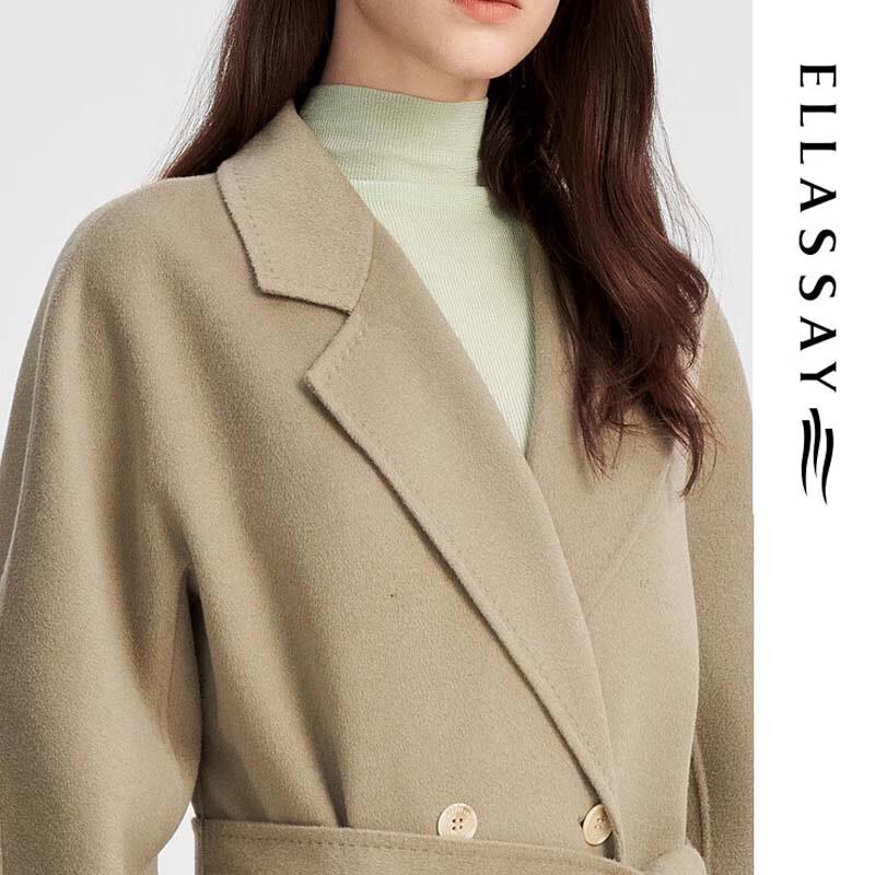 ELLASSAY Women's Merino Wool Double-Faced Coat