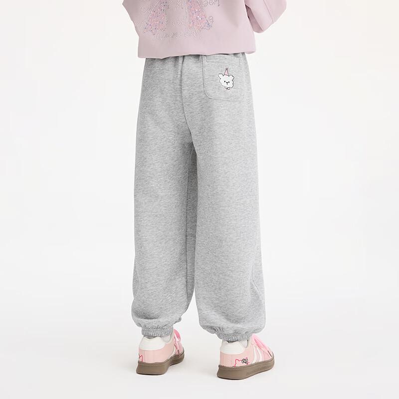 Girls' Cartoon Embroidered Casual Jogger Pants