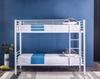 Metal bunk bed 90x200 white with frame and ladder Furnitex