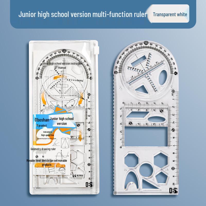 Multifunctional Geometric Drawing and Circle Template Ruler