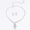 3PC Women's Fashionable Rhinestone Geometric Fringe Necklace Earring Set, Suitable for Weddings, Parties, and Holiday Gifts