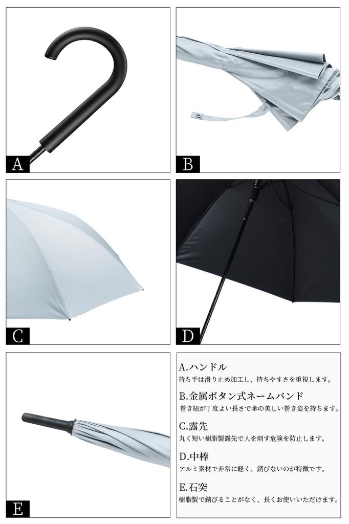 SUKIO Long 8 Voll UV Hitze Hitzschlag UV Regen oder Ultra Perfekt zum Beobachten und Wasser Sprung Unisex Herren Sonnenschirm, 60cm, Speichen, Verdunkelung, Fiberglas, 100%