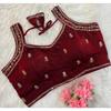 Indian Women's Silk Blend Sleeveless Blouse Bollywood Party Wear Ethnic Choli