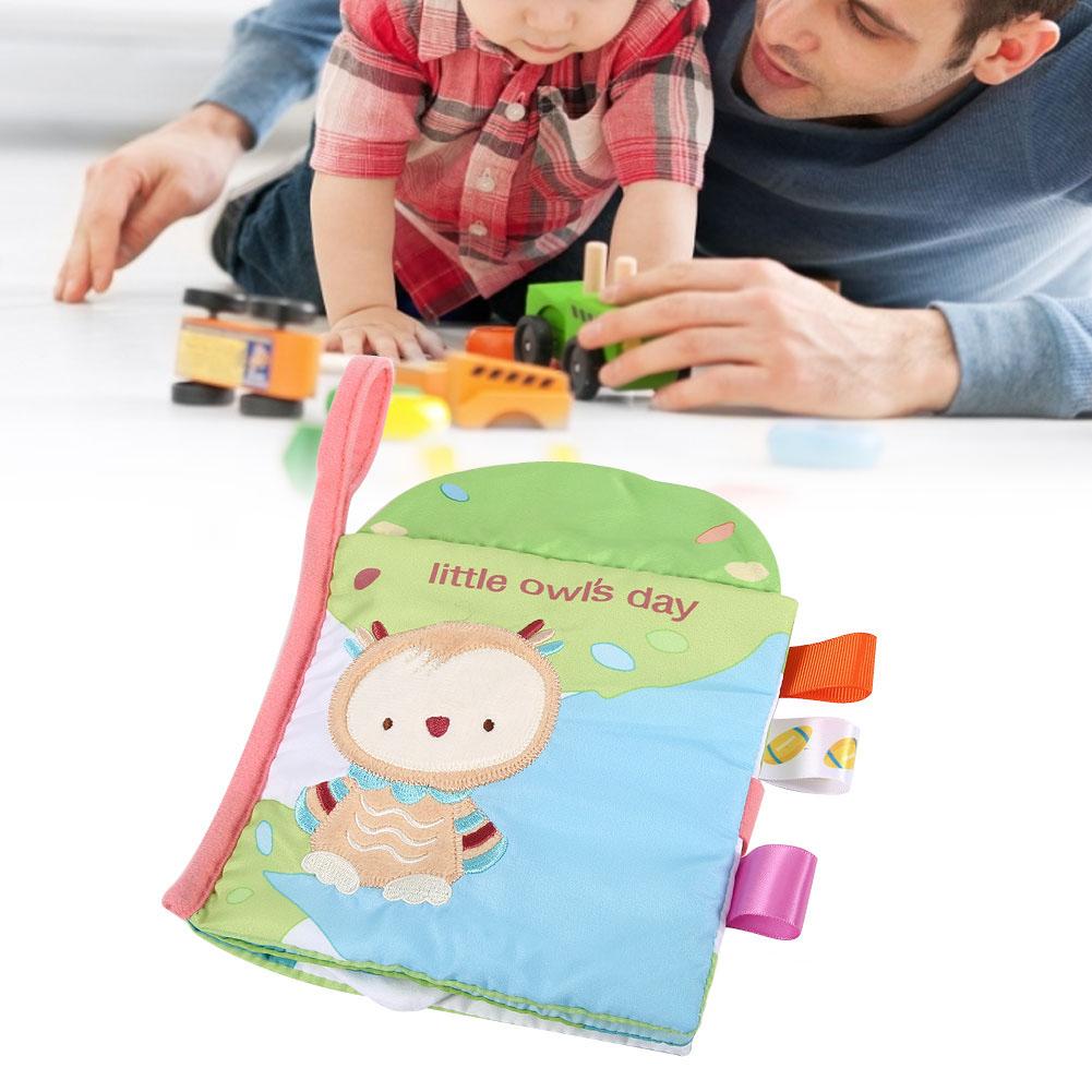 Baby Rattle Cloth Book Cute Cartoon Pattern Learning Wear Resistant Educational ToyType C