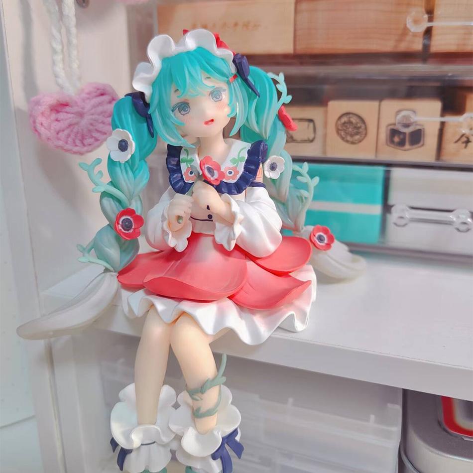 Hatsune Miku Anime Figure Toys Flower Fairy Collection Miku Kawaii Cartoon Pvc Action Figurine Model Dolls Birthdays Gifts Kid‘S