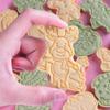 8-Piece Christmas Biscuit Molds Plastic Frosting Candy Fondants Push-type Moulds