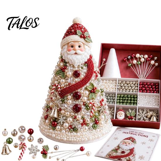 Bead Craft Kit for Christmas DIY Beaded Tree Adults, Kit, Ornament Crafting Set 3D Handmade Holiday Tabletop Mantel Decoration Desktop