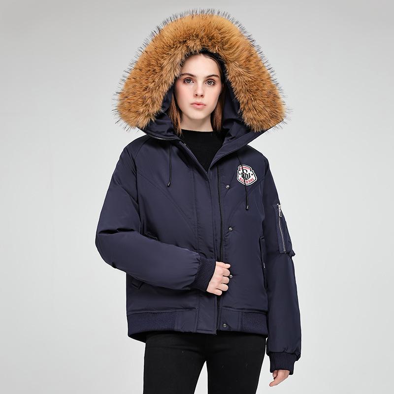 Big fur collar Parker padded jacket women's winter new loose padded jacket thickened warm padded jacket