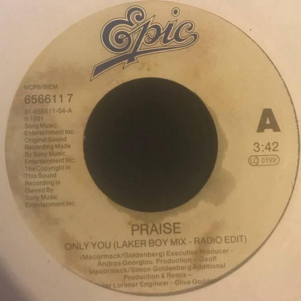 

7inch Record PRAISE, MIRIAM STOCKLEY - Only You 6566117 Epic 1991 UK Dance & Electronica Used