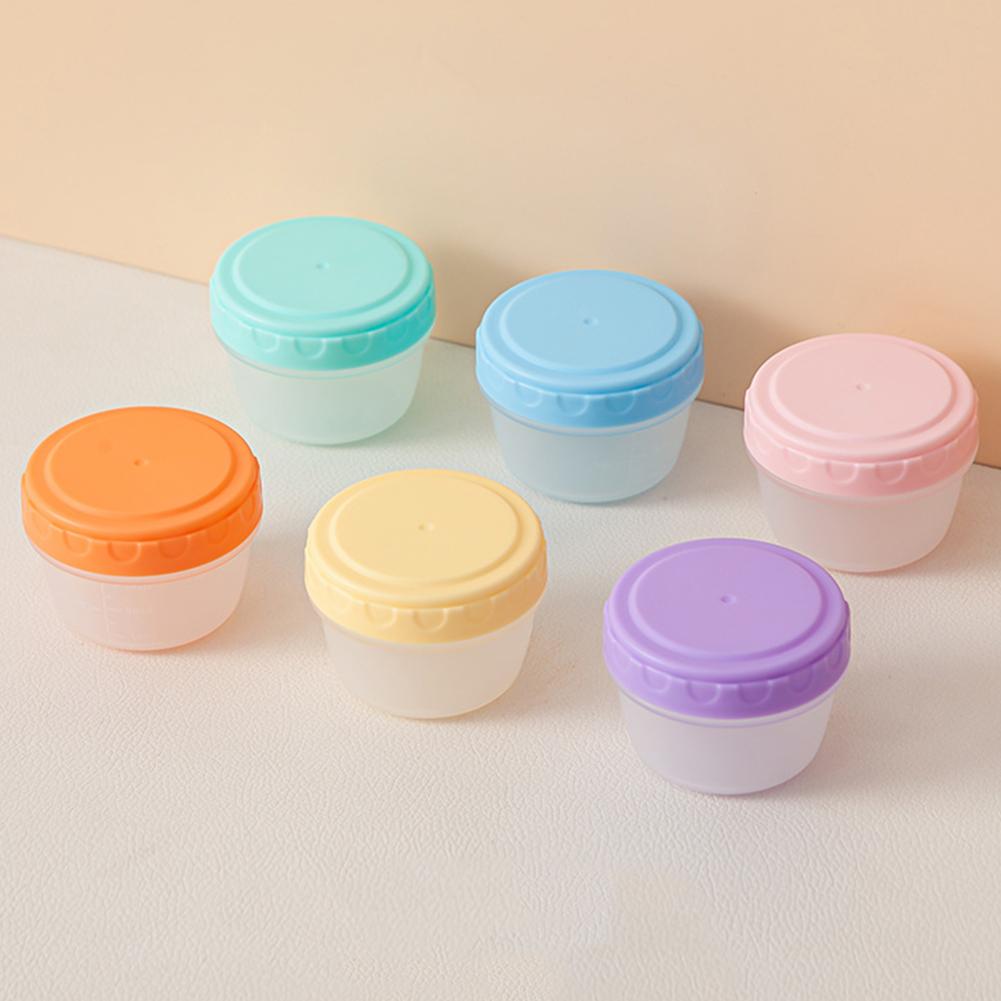 2oz/60ml Wielorazowy Pojemnik na Sos do Sałatki z PP z Pokrywkami Szczelny na Kemping Wędrówki Piknik Zewnętrzny Dozownik Sosu