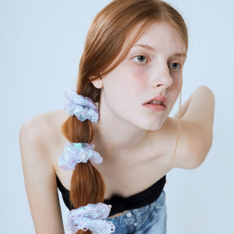 Mellotory See-through Metal Scrunchie