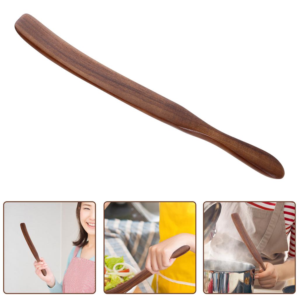 1pcs 28cm Long Handle Spatula For Cooking Utensil Wood Spatula Turner Kitchen Cooking Utensil Wooden Tool Baking Pastry Shovel