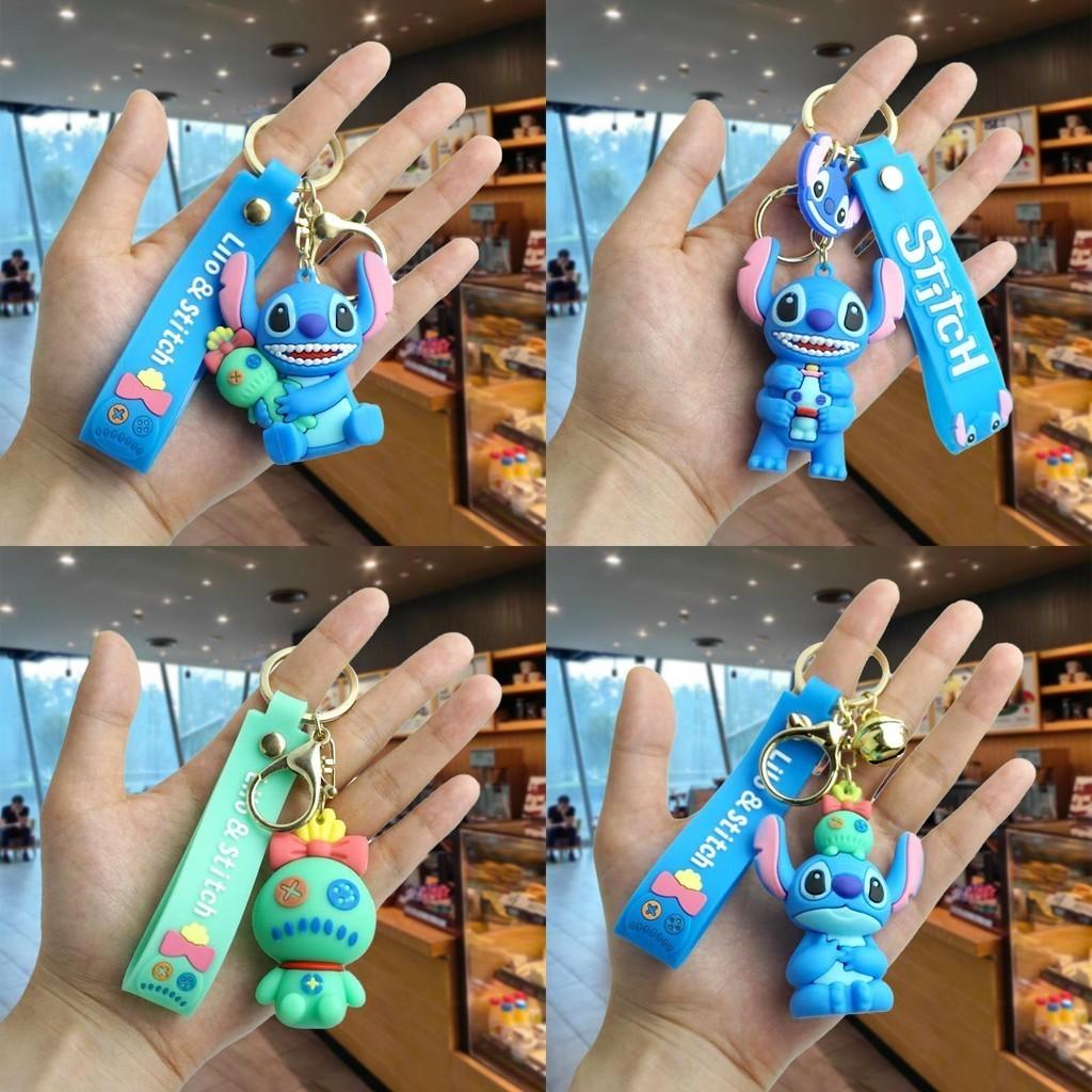 Adorable Cartoon Stitch Backpack Keychain Plush Simple Cute Keyring Accessory